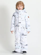 Kid's White One Piece Snowboard Suit